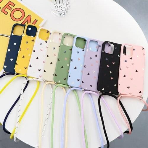 For Samsung Galaxy A12 A40 A71 A72 A22 A32 A02S A10 A52 A50 A51 S8 S9 S10 S10E S20 FE S21 Ultra Plus Necklace Lanyard Rope Cover