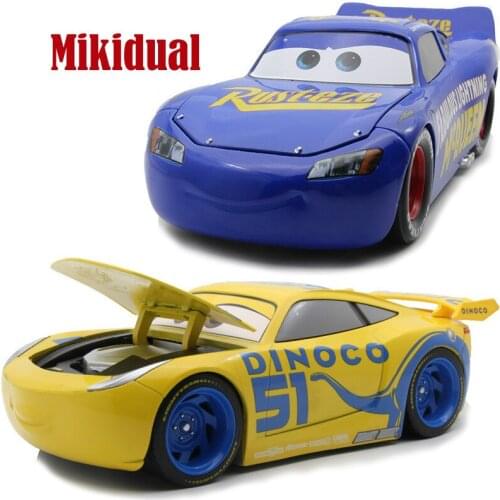 Die-cast Alloy Inertia Vehicles Toys for Children mkd52 Auto Car Models 1:24 Cartoon Cars 3 Big Dinoco Cruz Ramirez Sports Car