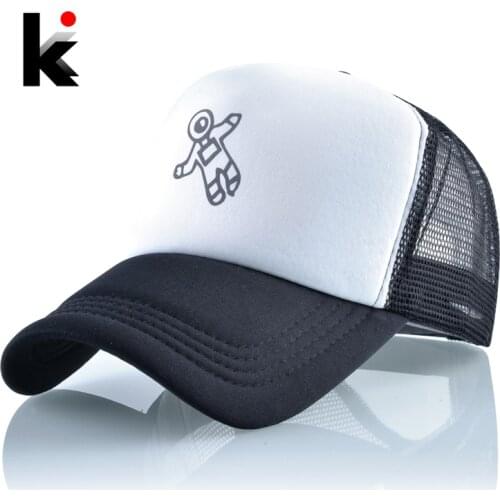 Summer Baseball Cap Men Women Print Cosmonaut Hat Snapback Hip Hop Bone Casquette Outdoor Unisex Breathable Visor Cap 17 Colors