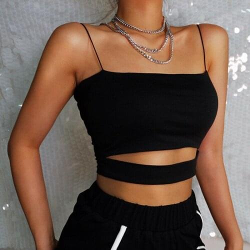 New Fashion Sexy Women Sleeveless Tank Tops Bustier Cami Sleeveless T-Shirt Summer Holiday Strappy Vest Crop Top Streetwear