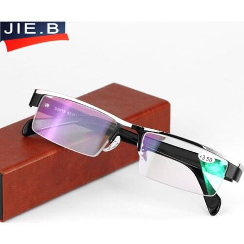 Fashion Metal Frame High Quality Reading Glasses Women Men Resin Anti-radiation Aspheric Presbyopic Eyeglasses 1.0 - 4.0