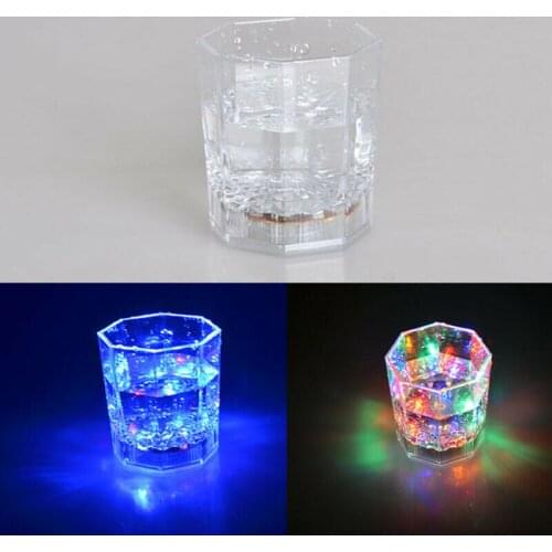Fashion Glasses Beer Cup LED Inductive Rainbow Color Flashing Light Glow Mugs Glasses Beer Cup For Party Drink Cup