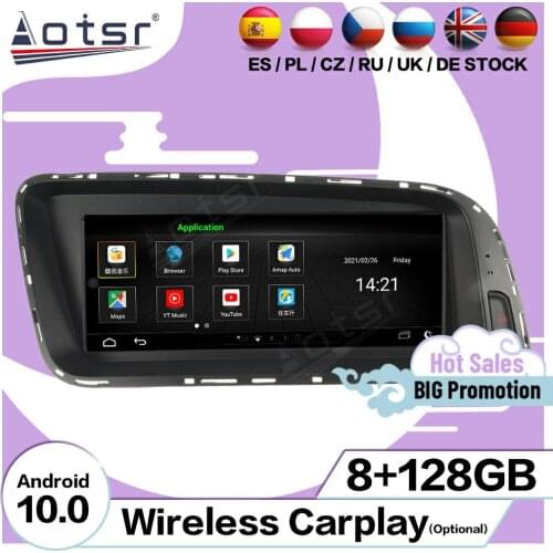 8+128GB Multimedia Android 10 Player For Audi Q5 2009 2010 2011 2012 2013 2014 2015 2016 GPS Navi Auto Car Radio Video Head Unit