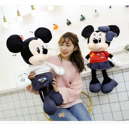 Disney Stuffed Mickey&minnie Mouse Plush Toy Soft Mickey Minnie Dolls Cushion Pillow Birthday Wedding Gifts For Kids Children