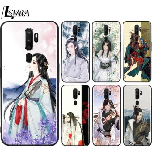 Black TPU Soft Cover Classical girl and boy for OPPO A9 2020 Reno 10X ZOOM ACE 4 3 2 Z F Pro 4G 5G Phone Case