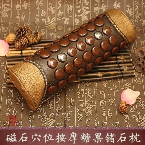 Jade Magnet Germanium Stone Body Neck Massage Pillow Improve Blood Circulation Cervical magnetic therapy Buckwheat inner free