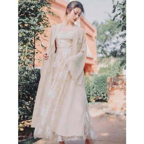 Spring 2021 new and autumn sand naked color fairy gold silk embroidery sun proof cardigan top chiffon long jacket for women