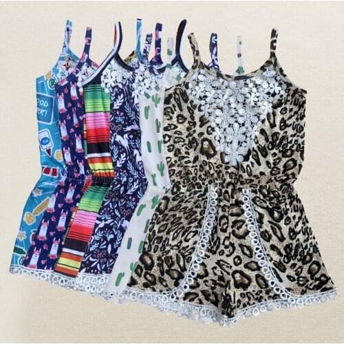 Kaiya Angel Wholesale Newborn Baby Summer Romper 6 Patterns Kid Girls Milk Silk Jumpsuit 2019 Princess Cute Sling Lace Clothing