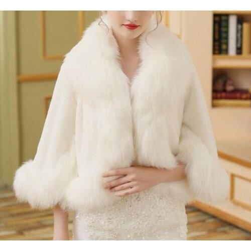 Faux Fur Shawl,Wedding Wrap, Bride Cape,Ivory Autumn Jacket,Winter Jacket,Wedding Cloak,Cloak With Sleeves,Wedding Jacket,Bridal