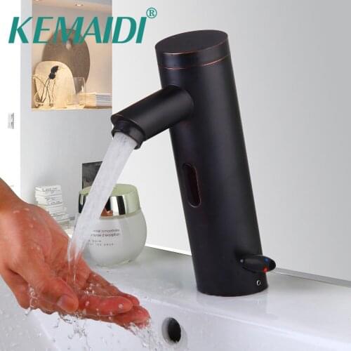 KEMAIDI Bathroom Basin Faucet Luxury Sense Faucets Oil Rubber Brushed Waterfall Mixer Single Handle Hole Sink Mixers Tap New