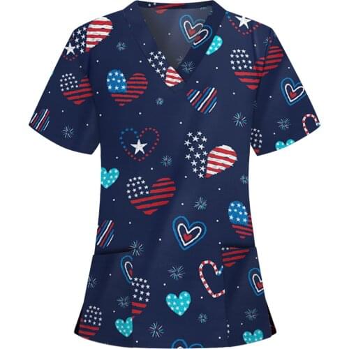 Fashion Women Short Sleeve V-neck Tshirt Tops Working Uniform Camisetas Tshirt Verano Mujer 2021 Poleras Mujer #P3