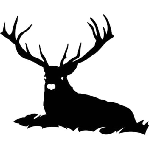 13.9*11.1CM Lovely Deer Personality Car Styling Hunting Vinyl Car Stickers And Decal Black/Silver S1-2558