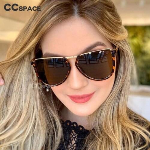 48041 Large Frame Polygon Ladies Sunglasses Metal Legs Brand Design Decorative Vintage Men Womens Shades UV400