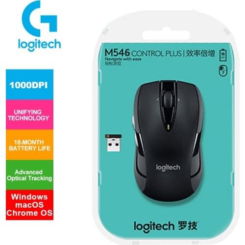 Logitech M546 Wireless Mouse Support Unifying Technology Mice with1000DPI ADVANCED 2.4 GHZ WIRELESS Computer Mouse Mini Mice