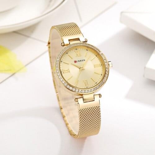 Curren Famous Brand Female Watches Casual Women Wrist Watches Ladies Rhinestone Elegant Watches For Women Relogio Feminino 2020