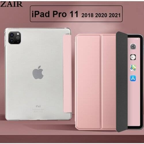 Funda For iPad Pro 11 2018 2020 2021 case PU Leather Tri-fold Case Tablet Sleeve Apple iPad A2068 A2230 A2013 A1934 Stand Cover