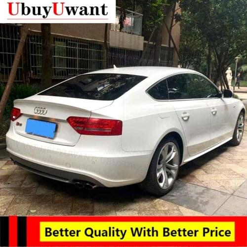 "For Audi A5 S5 RS5 4-Doors Spoiler High Quality ABS Material Car Rear Wing Primer Color Spoiler 2008 2009 2010 2011 2012-2016