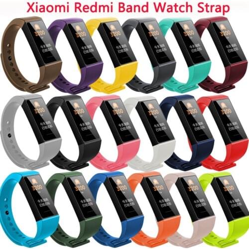 AKBNSTED Colorful Soft Silicone Band Strap For Xiaomi Redmi Bnad Smart Bracelet Replacement Wristband For Redmi Band Watch Band