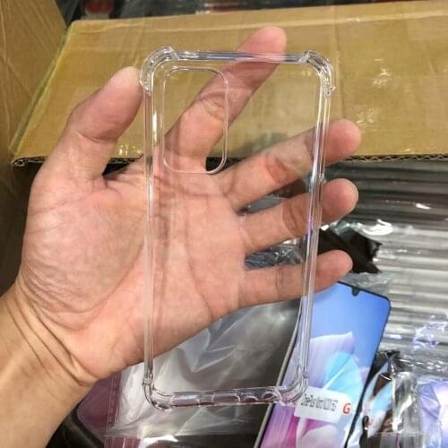 For OnePlus Nord N200 5G, Phone Case Luxury Shockproof Airbags Transparent Clear Soft Bumper Cover