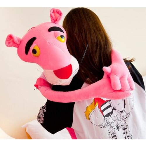 Factory Wholesale Pink Panther Plush Toy Korean-Style GIRLS Heart Pink Panther Doll to Sleep with Pillow for a Girlfriend Gift