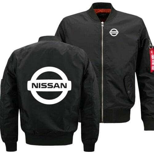 Mens Flying jacket Wintter Warm Slim Fiy Pilot jacket men Nissan Car Logo Print Sweatshirt HipHop Harajuku Mens jacket