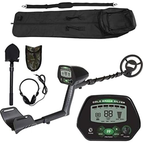 Metal Detector 3 Detection Modes 25 cm Highly Sensitive Waterproof Search Coil Backlit Digital LCD Display