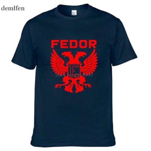 New Pride Russian Fighter Legend Fedor Emelianenko Men Cotton T Shirts Short Sleeve Tops Tees