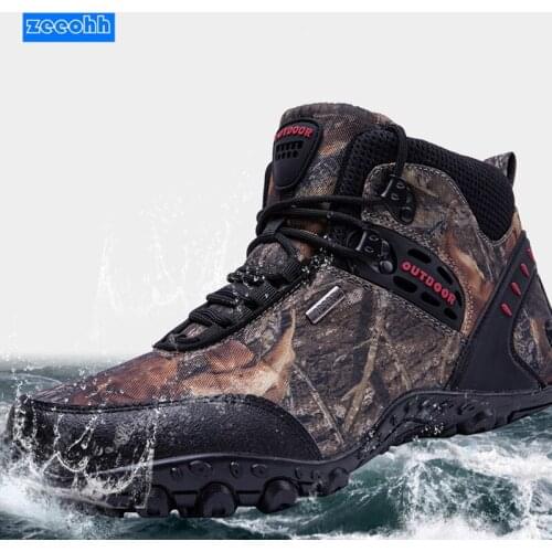 Men Autumn Military Sneakers Male Hiking Ankle Boots Combat Work Shoes Mens Waterproof Mountain Outdoor Sports Climbing Botas