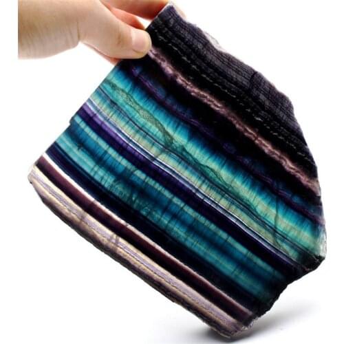 800g NATURAL Multicolor Strped FLUORITE Crystal Mineral Specimen