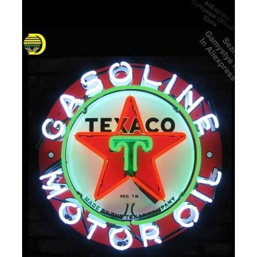 NEON SIGN For Texaco Gasoline REAL GLASS Oil Gas BEER BAR PUB Club display Restaurant Signboard Store Wall Displays Coors Light