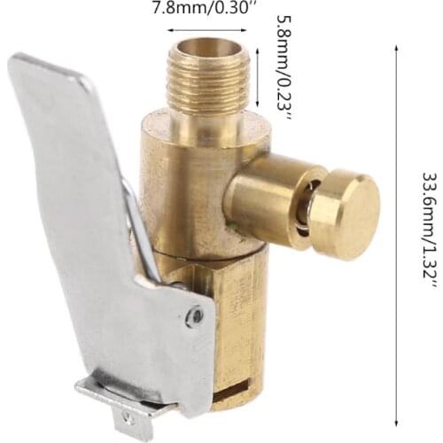 Car Tire Inflator Chuck Air Compressor Pump Lock On Nozzle Fine Thread Deflation C90A