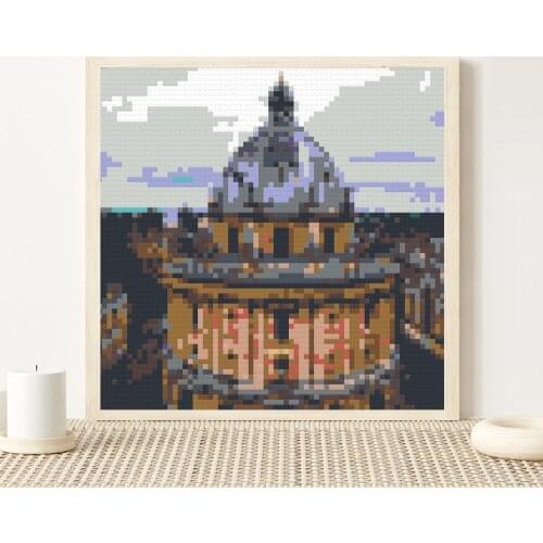 Pixel Art Mosaic Building Block Painting Castle Architecture 4800 PCS Photo Custom DIY Montessori Toys Home Decor Friends Gifts