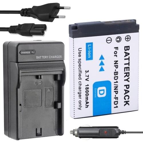 PROBTY NP-BD1 NP BD1 Battery + Charger Kit for Sony Cyber-shot DSC-G3 T2 T70 T75 T77 DSC-T90 DSC-T200 DSC-T300 DSC-T500 Camera