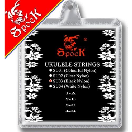 Spock SU03 Black Nylon Ukulele Strings 1st-4th Strings Ukulele Accessories