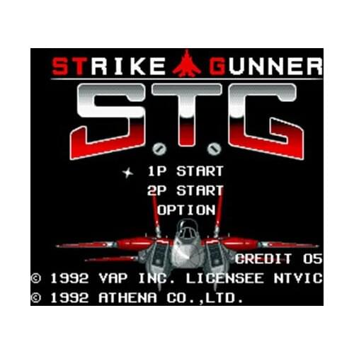 Strike Gunner 16 bit Big Gray Game Card For NTSC Game Player Drop Shipping