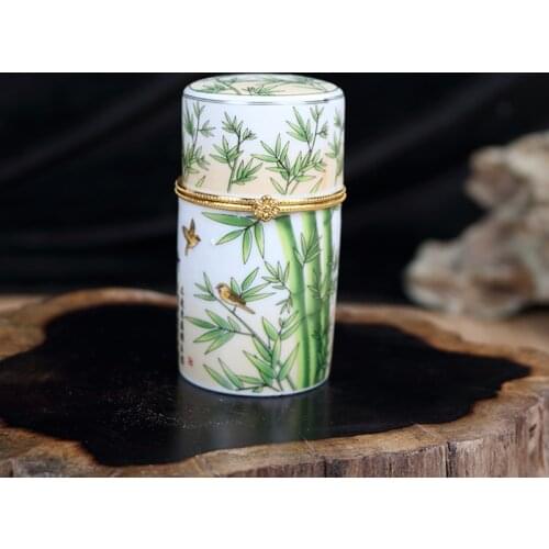 Creative Chinese Ceramic Toothpick Holder Jewelry Case Home Hotel Dining Table Decor Ornaments Vintage Porcelain Storage Box