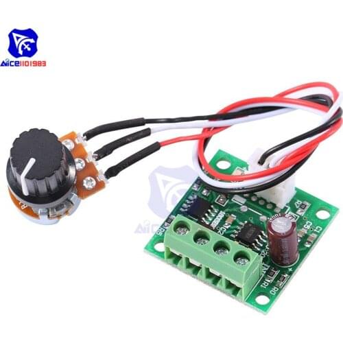 High Precision 1.8V 3V 5V 6V 9V 12V PWM DC Motor Speed Controller Fuse 2A Over Current Protection with Knob Potentiometer Switch