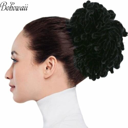 BOHOWAII Fashion Hairbands Muslim Hair Accessories for Women Hijab Scrunchies Femme Musulman Ozdoby Do Wlosow