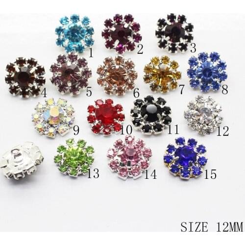ZMASEY Sale Price Metal Buttons For Clothing 10Pcs/Lot 12mm Sewing Rhinestones Button Handwork Decorative Accessories
