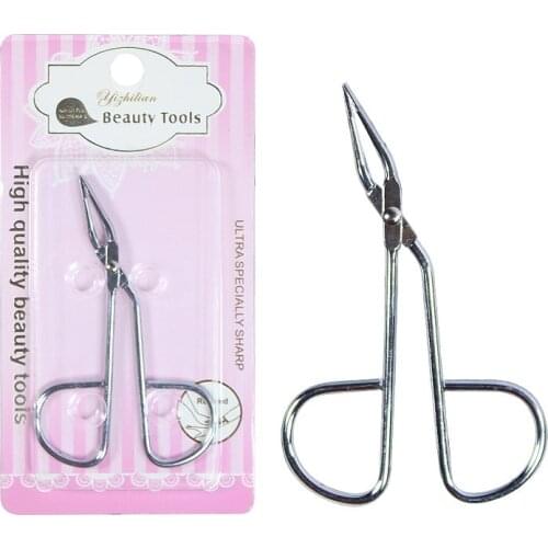 1PC Hair Remove Scissors Flat Tip Eyebrow Tweezers Clamp Clipper Beauty Tool Stainless Steel Eyebrow Removal Tool