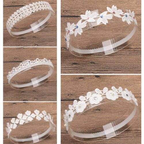10pcs/lot Fashion Lace Flower Crown Head Band Hair Accessories Lovely Lucky Grass Headband for Grils Kids Hair Band