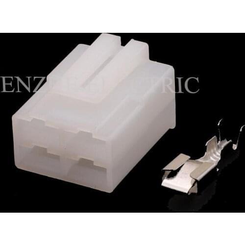 100SET DJ7048-6.3-21 car female cable jacket auto socket 4 pin Connector automotive plug Includes terminal