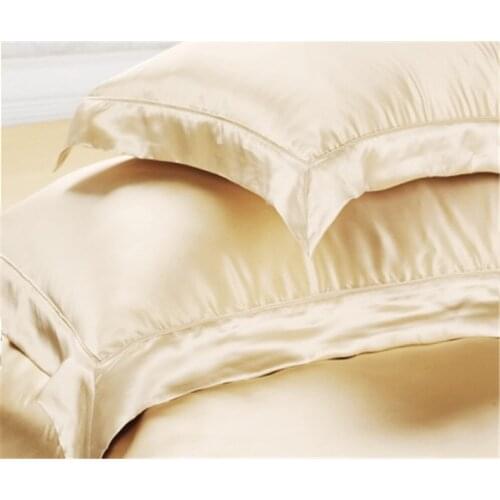 100% Mulberry Silk 19 mm Ivory Silvery Champagne Pink Colors Double Silk 74 x 48 cm Luxury Type Pillowcases 1 Pieces on sale