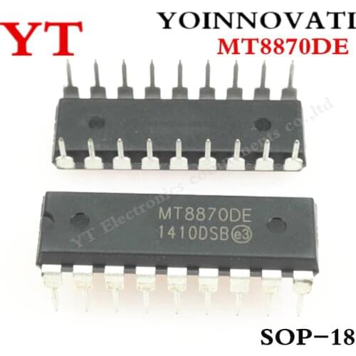 100pcs/lot MT8870DE MT8870 8870 RECEIVER DTMF 18DIP IC Best quality