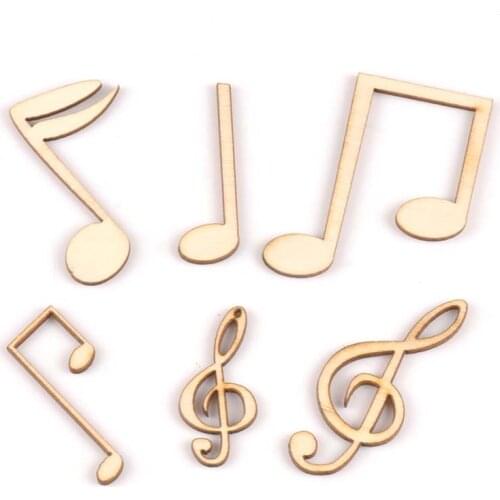 12pcs Wooden Crafts creativity Mixed note Pattern Scrapbooking Crafts wood decoration for Home Decoration m2139