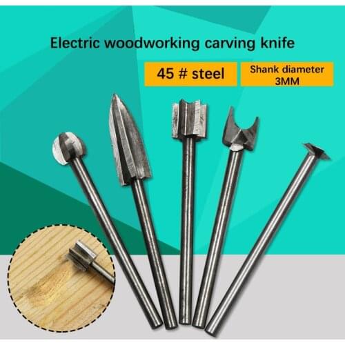 5PC New Electric Cutters Carving Wood Carving Wood Carving Tool Amber Grinding Mill Grinders Hanging Suit