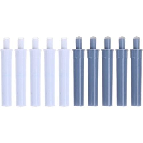 5PCS Gray/White Push To Open System Damper Buffer For Cabinet Door Cupboard Catch With Magnet For Kitchen Furniture Hardware