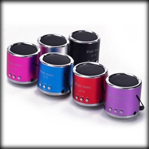 50pcs Mini Column Speaker Z-12 Loudspeakers Subwoofer Boombox Dancing Music Box Mp3 Player Support TF Card