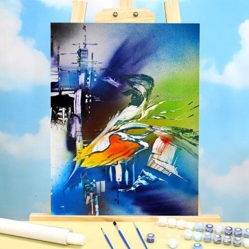Abstract Industry Vs Biology DIY Painting By Numbers Package Oil Paints 40*50 Painting On Canvas New Design For Wholesale