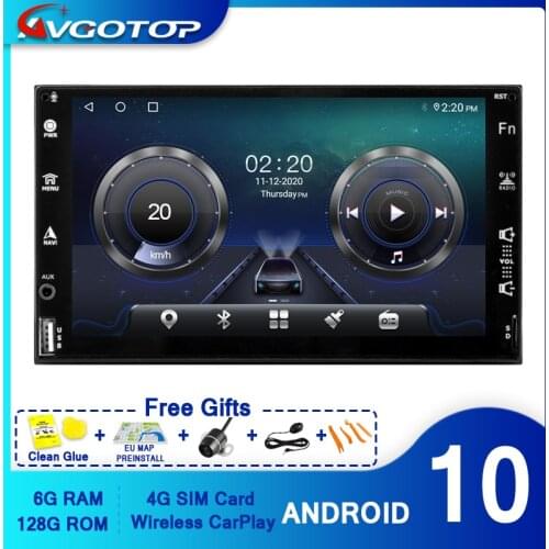 AVGOTOP Android 10 Car Radio for Universal Carplay Gps Multimedia Vehicle Head Unit